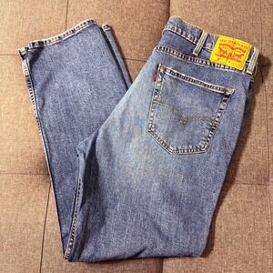 Levi 514 Jean Men 38x30 Blue Straight (inseam actual 29)